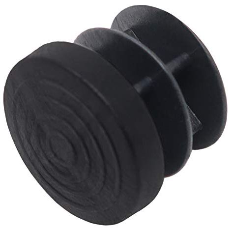 Adsamm® / 32 x puntali alettati a incastro/neri/Ø 16-18 mm/tondi/piedini in polietilene per gambe di mobili in tubolare/puntali protettivi per arredi Adsamm® Quality (1/3)