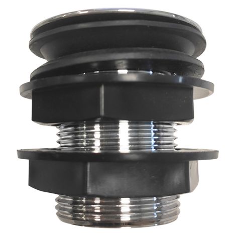Desagüe acero inox para pileta con juntas y tuercas (1/2)
