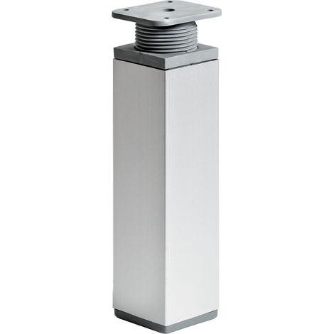 Hettich Möbelfuß 4,0 x 15 - 16,8 cm Aluminium-Optik - 1 Stück Möbelbeschläge