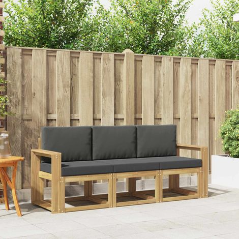 vidaXL Conjunto de sofás de exterior 3 uds. (1/5)