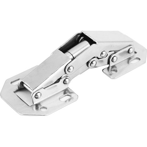 10 charnières de porte de meuble en acier laminé à froid, forme pont, sans perçage, n° 2