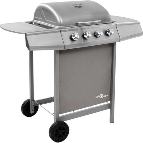 Barbecue à gaz argenté à 4 brûleurs (1/5)