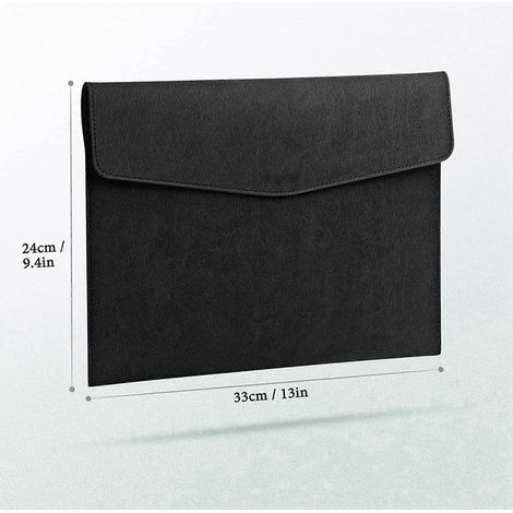 A4 Pu Leather Document Boîtiers, A4 Snap bouton Document Folder, Business Pu Leather A4 de poche, Document Organisateur 2 pièces (1/5)