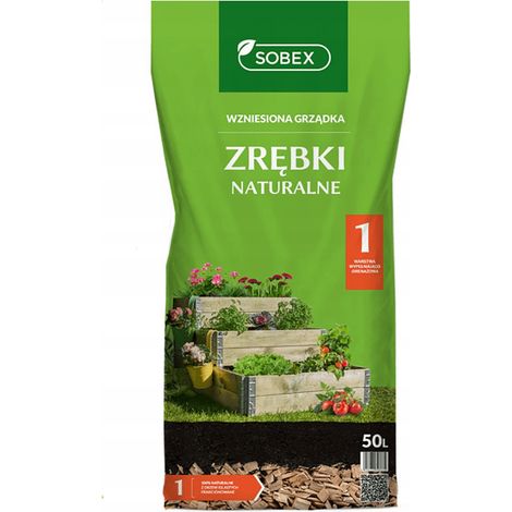 Copeaux de bois pour jardin surélevé décoratif 50L