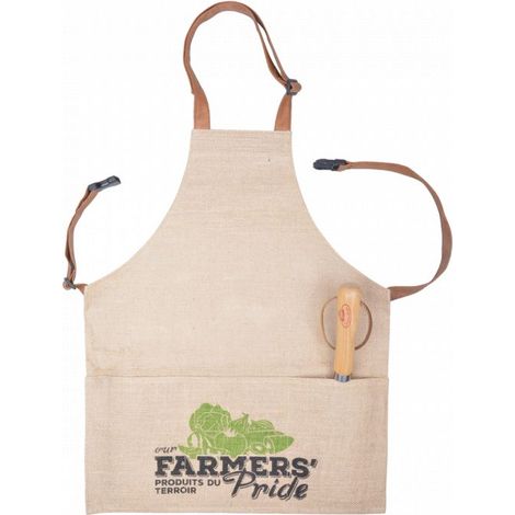 Tablier de jardinage en toile de jute (1/2)