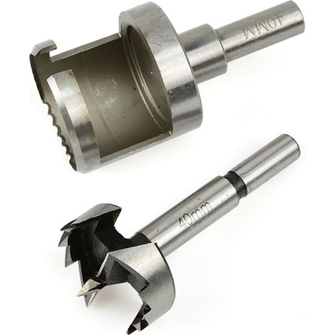 SET PUNTE FORSTNER E TAGLIERINA PER TASSELLI PER TRAPANO LEGNO 40MM GEKO G38127