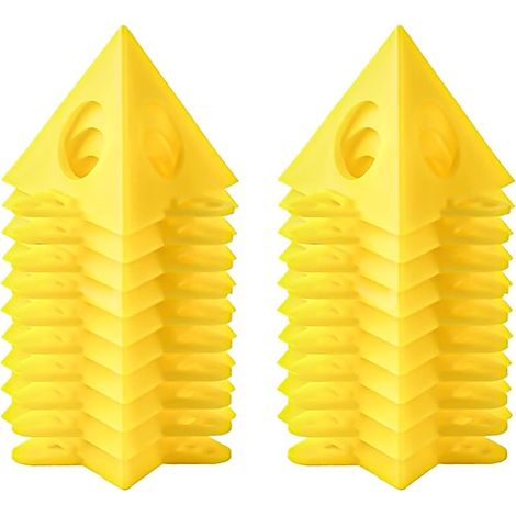 50 x Soporte de pirámide para portal piramidal para pintor de pirámides - Cono amarillo - para proyectos de carpintería, herramientas de pintura, soporte elevador para puerta de armario de lona de con (1/2)