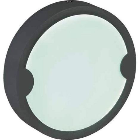 Applique plafonnier rond extérieur anthracite Ø 180 x 45mm LED 10W 3000K 1000lm IP44 Indra ARLUX (1/2)