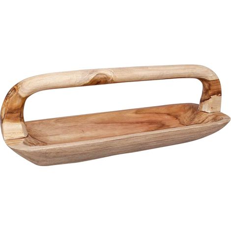 Fruit Bowl JEPARA Teak Brown 61 x 21 x 21 cm vidaXL (1/5)