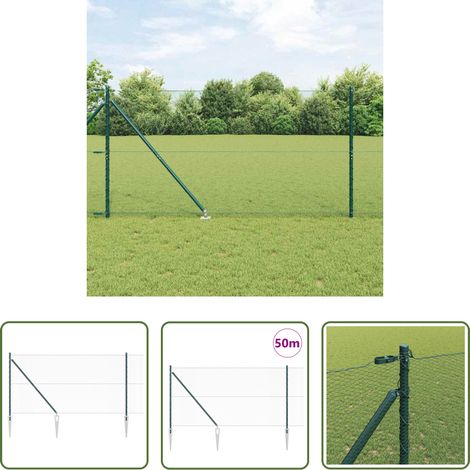Poteaux de clôture -  Poteau de clôture. Vert 50 x 1,2 m (treillis de 13 mm) (1/5)