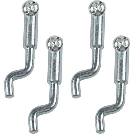 Lot de 4 à Vis Forme Z Embout Réglable en Métal Butée de Fil Universelle pour Poignée d'accélérateur Câble de Frein Carburateur Tondeuse Go Kart Mini Bike et Moteur (1/5)