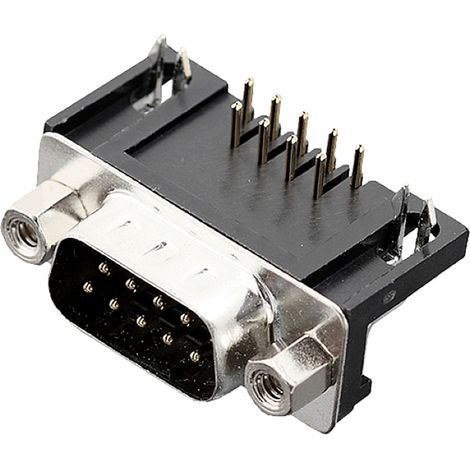 encitech DRB-09M-TBG-110 2103-2100-01 D-SUB Stiftleiste 90 ° Polzahl: 9 Lötpins 1 St. Tray