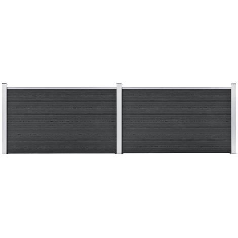 vidaXL Garden Fence WPC 353x106 cm Grey (49073+49075)
