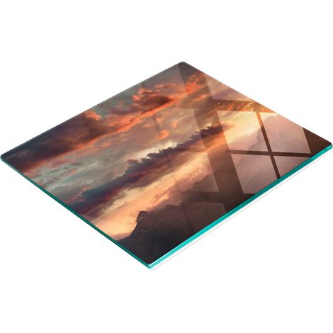 Tagliere e vassoio da portata in vetro Sunset Mountain 60x52 cm (1/5)