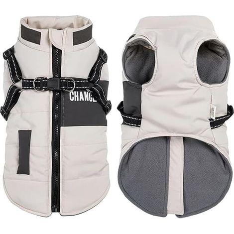 Gilet pour animaux de compagnie, manteau d'hiver chaud et doux, veste pour chien à col montant, plusieurs tailles et couleurs, coupe-vent et imperméable (1/5)