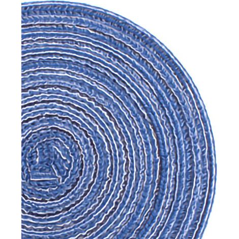 4er-Set runde Untersetzer, hitzebeständige Geschirrsets, gewebte dekorative Tischsets, blau, Durchmesser 30 cm / 11,8 Zoll (1/4)