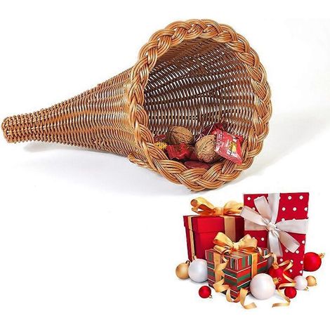Panier tressé polyvalent pour les fêtes et réunions de Noël, servant de porte-collations (1/4)