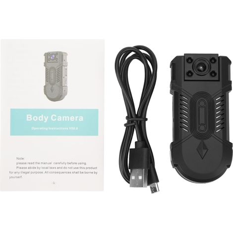 Caméra corporelle 1080P enregistrement vidéo portable pour sécurité domestique, gardien, extérieur voyage camping cyclisme (1/5)