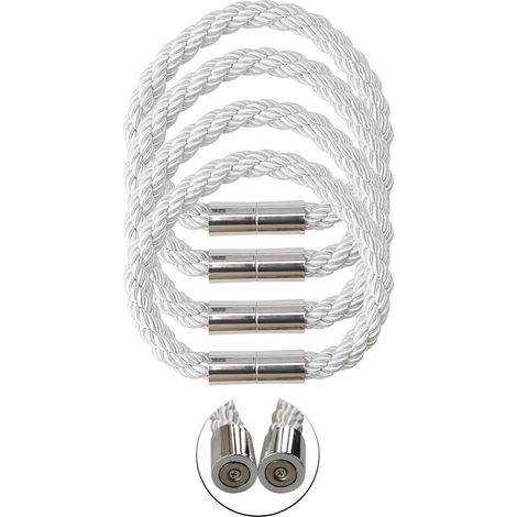 Attache Rideau Magnetique - 4 Pièces - Pour Rideaux Épais ou Légers - Fixation Sans Perçage - Adapté Chambre Salon Cuisine Salle De Bain (1/5)