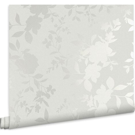 Laura Ashley Westbourne Vliestapete Silver 10mx52cm (1/5)