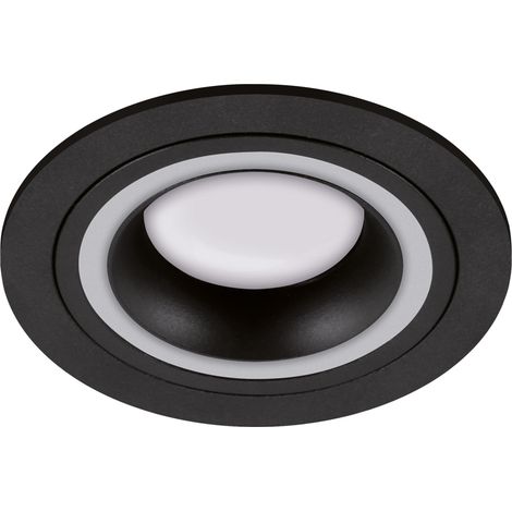 Faretto fisso da incasso GU10 IP20 rotondo nero indi Ideus 04105 (1/2)