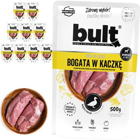 BULT Nassfutter für Hunde, Ente, 10 x 500 g (1/2)