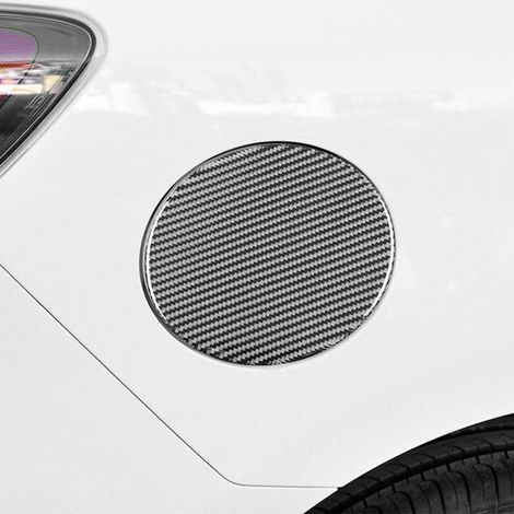 couleur : Finition texturée en fibre de carbone Matériau : Fibre de carbone souple Convient aux bouchons de réservoir de carburant et aux accessoires extérieurs de voiture. (1/5)