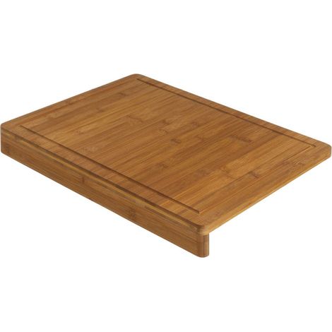 Grande planche à découper en bambou avec rebord (1/2)