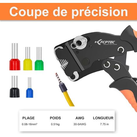 KF Pince à Sertir Auto-Réglable pour Embouts, 0,08–16 mm² (1/2)