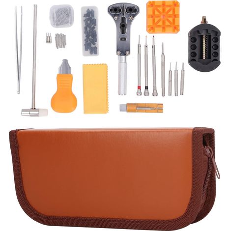Tite 165-piece Watch Repair Tool Set with Tweezers and Hammer, Spring Bar, Stainless Steel Watch Strap Holder for Maintenance (1/5)