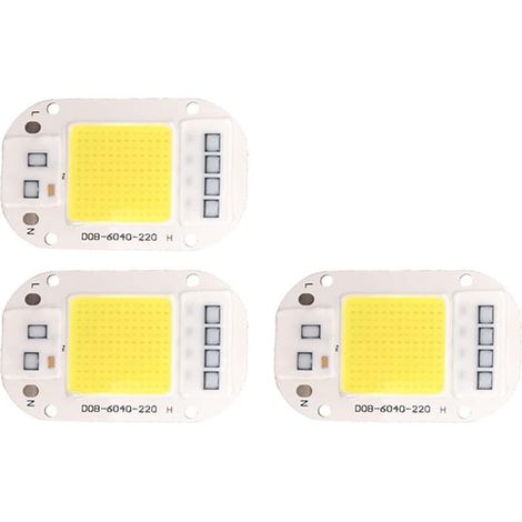 50W AC220V Puce LED Haute Puissance Puce LED Haute Tension COB LED Gradateur Lampe Perles Source de Lumière Pour Utilisation Intérieure Et Extérieure -6500K (1/5)