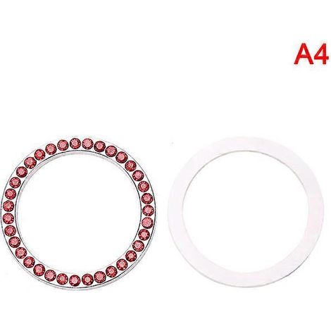 Bouton de démarrage de voiture orné de strass en forme de diamant, compatible avec les accessoires de style pour voitures et motos. (1/5)