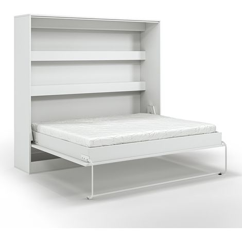 Cama abatible horizontal 160x200 somier incluido Devon Blanco (1/4)