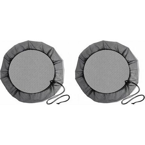 2 pièces Filet protecteur, Cordon de serrage, Mailles fines, Anti-insectes, Pour collecteur d'eau de pluie (1/5)
