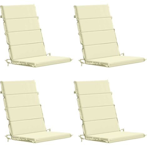 Hochlehner-Auflage GEMERT 4 stk. 100 % Polyester Creme vidaXL (1/5)