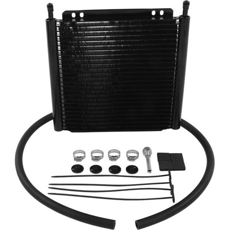 Jeffergarden Refroidisseur d'huile de Transmission en alliage d'aluminium 26 rangées radiateur noir pour camionnettes classe C camping-cars (1/5)