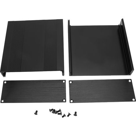Schwarzes Aluminiumgehäuse für Elektronik-Bastelprojekte – 150 x 80 x 50 mm (1/5)