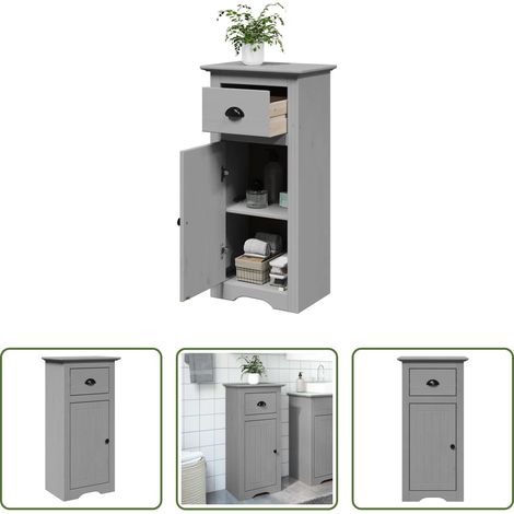 Holzschrank -  Badschrank BODO Grau 44x30x90 cm (1/5)