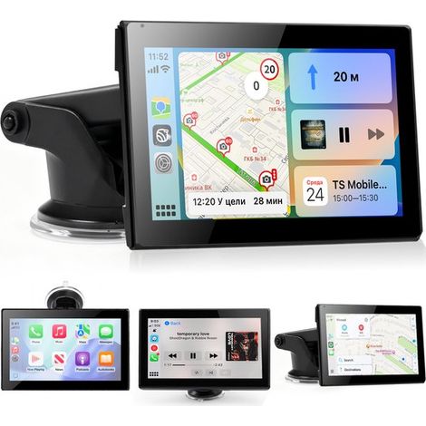 Écran CarPlay 7 pouces – Wireless – Android Auto – Rotatif – Bluetooth – Mirror Link – Navigation (1/5)