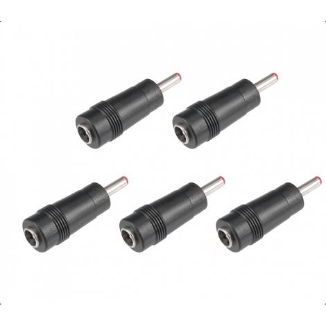 Lot de 5Pcs sourcing map DC Alimentation Connecteur 5.5x2.1mm Femelle Jack à 3.5x1.35mm Mâle Adaptateur Connecteur (1/4)