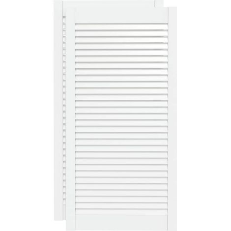 Maison Exclusive - Ante a Lamelle 2 pz Bianche 99,3x49,4 cm in Legno di Pino