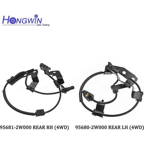 Capteur ABS de vitesse de roue arrière et avant 95680-2W000 95681-2W000 pour Hyundai Santa Fe Sport XL Kia Sorento 2.0L 2.4L 3.3L 2013-2019 4WD (arrière droit et gauche) (1/5)