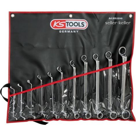 Jeu de 11 clés polygonales contre-coudées, 6 à 32 mm - KSTOOLS - 920.0249