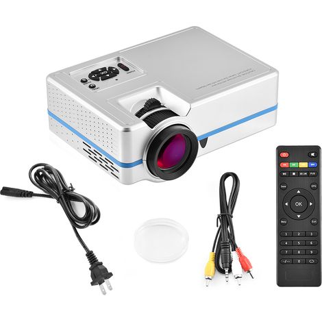 Projecteur LED Portable 1080P HDMI pour Cinéma Maison avec Lecteur Média et Prise US