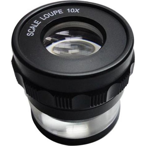 Loupe de Mesure 10X avec Support et Échelle de Précision (1/4)