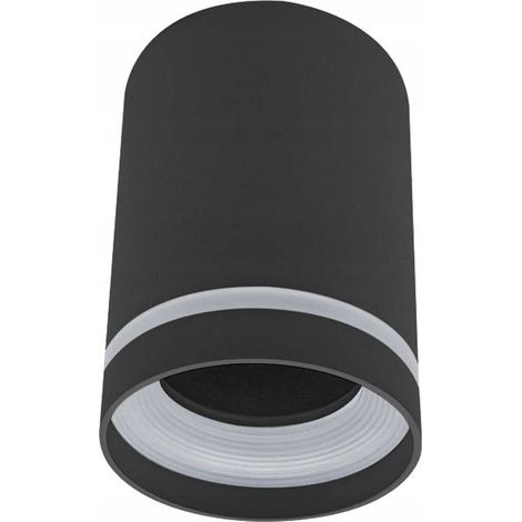 Spot tubolare da soffitto nero tondo GU10 35W Ecolight (1/2)