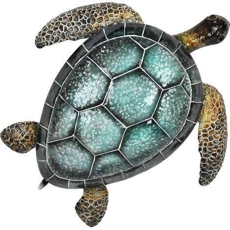 Wandornament aus Metall in Schildkrötenform Gartendekoration im maritimen Stil (1/5)