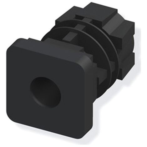 Lot de 2 bouchons filetés pour tube PVC/alu - noirs 23.5mm (1/2)