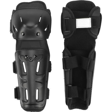 Deux coudières pour adultes avec trous de ventilation, adaptées à la moto et au patinage/course sur glace en extérieur. (1/5)