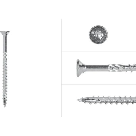 Vis pour panneaux d'aggloméré Galvanisé 5 x 80 mm Torx 25 à tête (1/4)